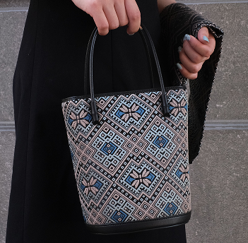 Bucket Bag · Indigo Butterfly
