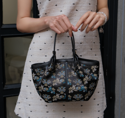 Dumpling Bag · Phoenix-Vase Motif